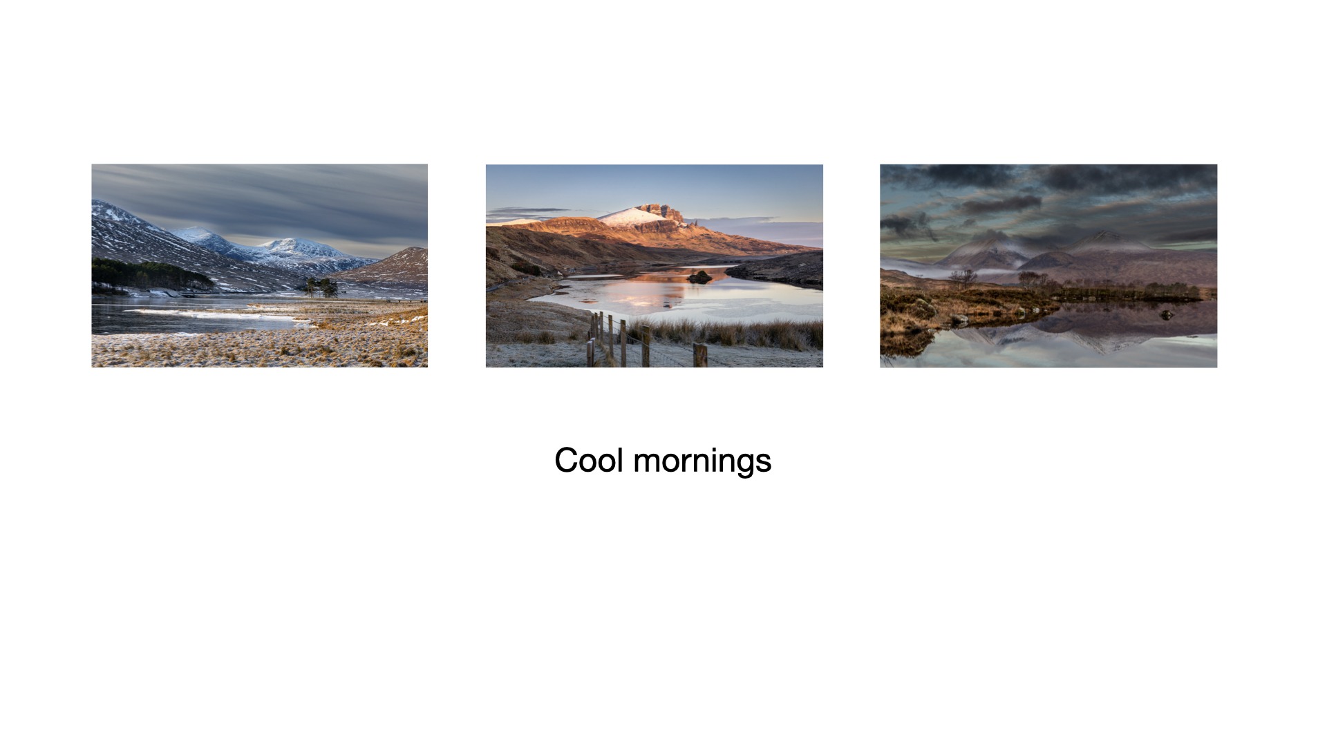 Cool mornings - Valerie